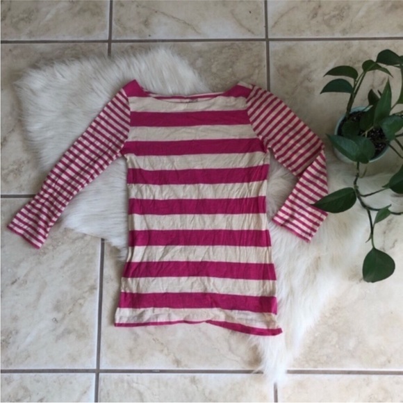 LOFT Mixed Stripes Blouse - Picture 1 of 4